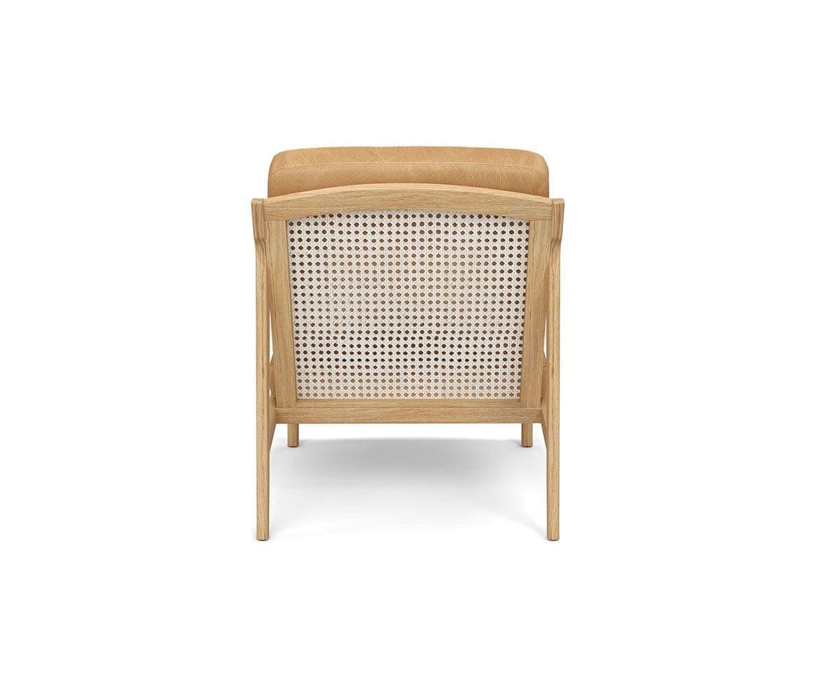 Poltrona Bodie Cane Back in pelle