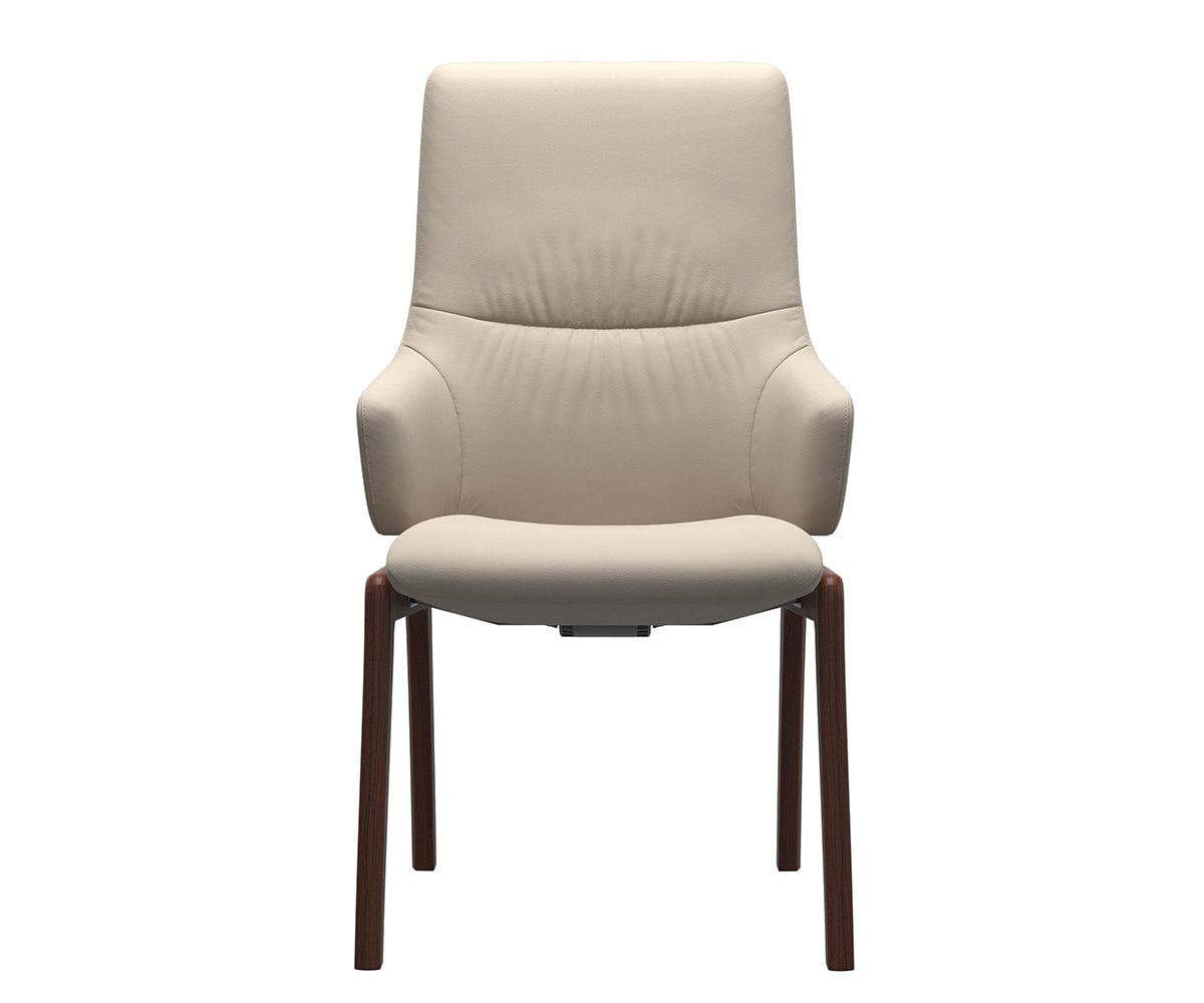 Poltrona da pranzo in pelle color menta