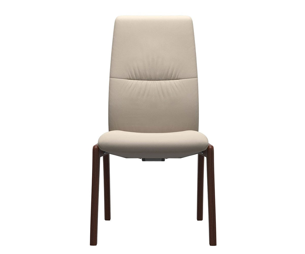 Sedia da pranzo in pelle color menta