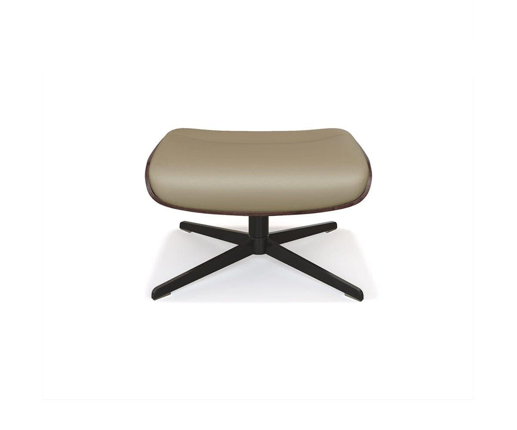 Poltrona reclinabile e pouf in pelle Alvar