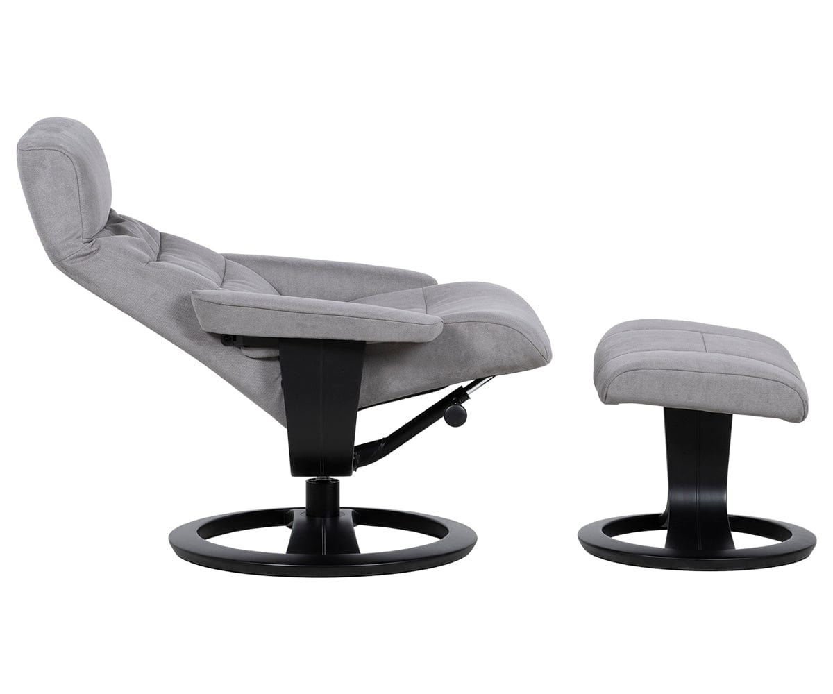 Poltrona reclinabile e pouf Hans
