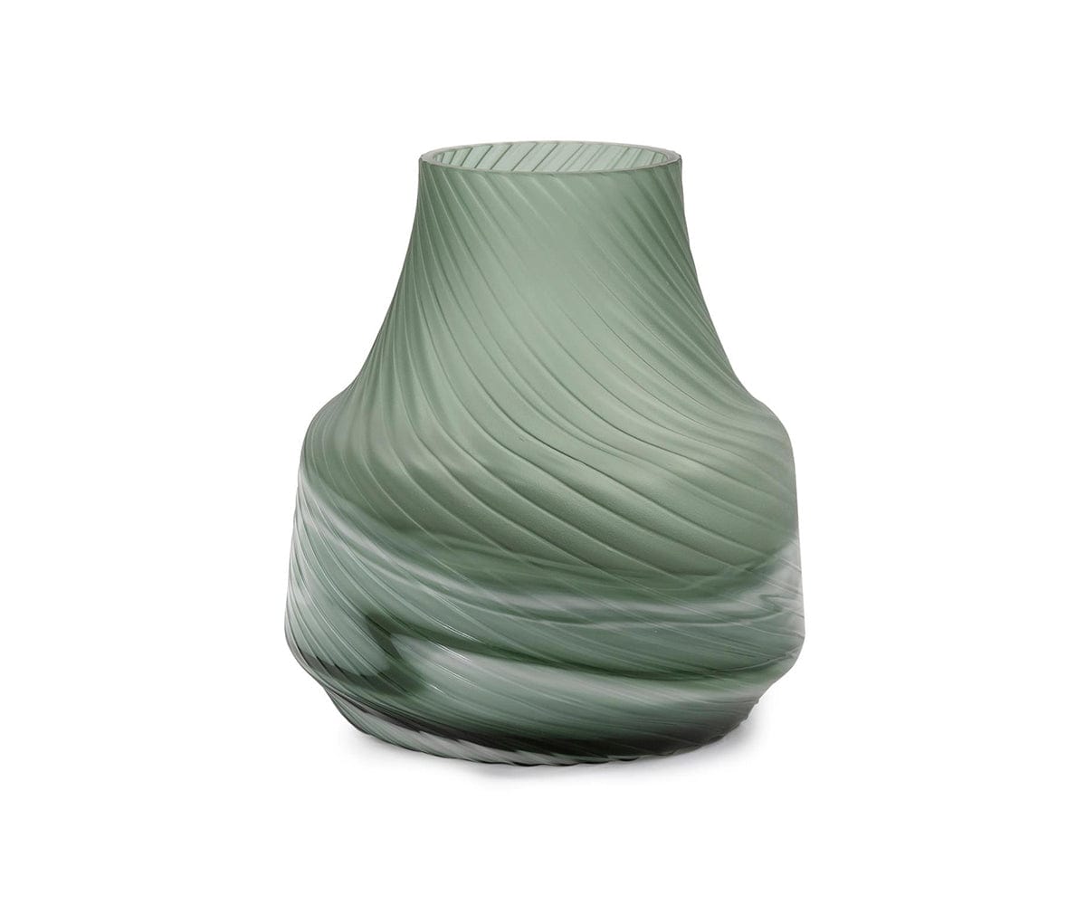 Vaso a spirale verde acqua